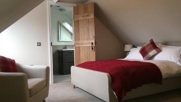 Individually decorated, individually furnished, desk, laptop workspace