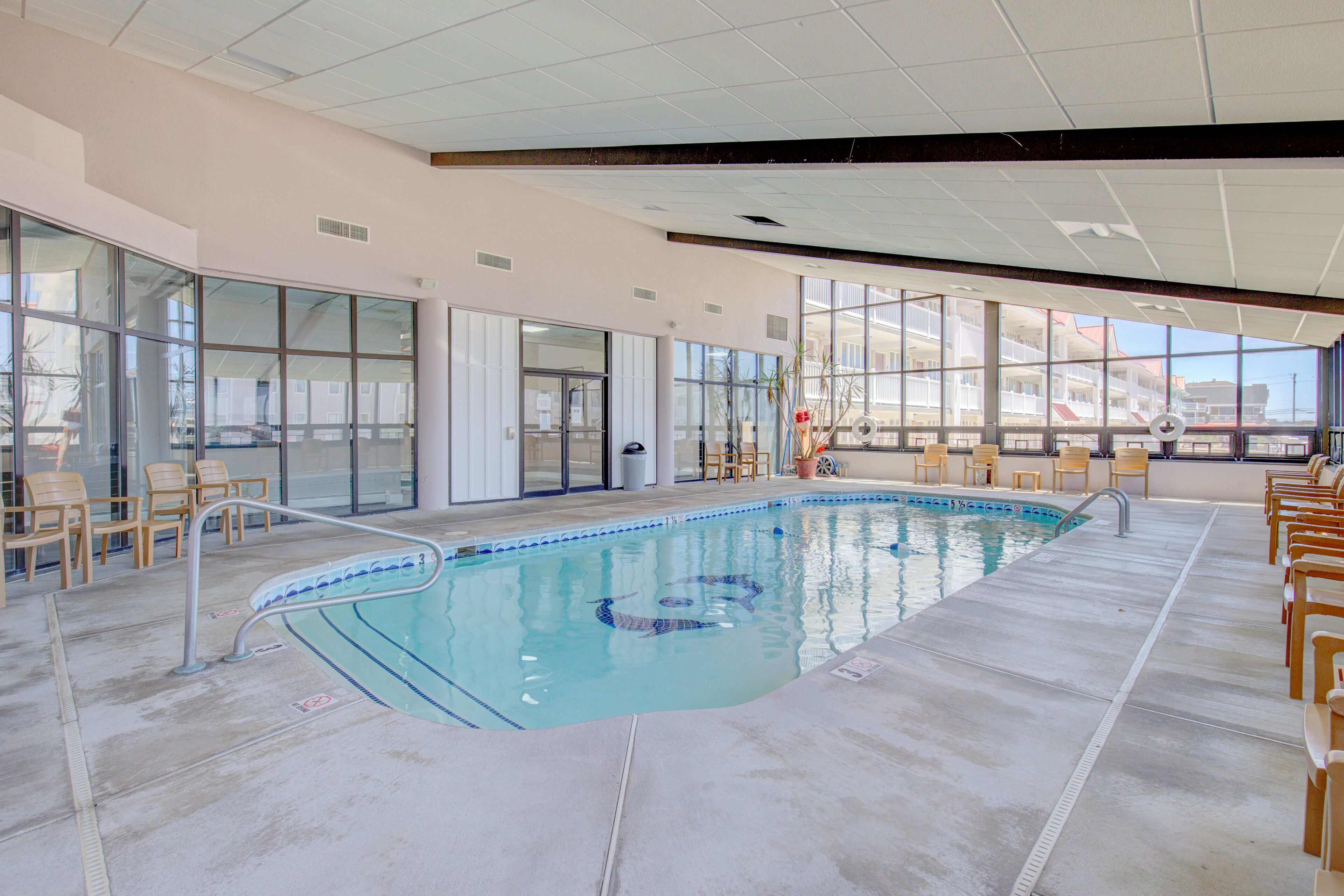 Indoor pool, seasonal outdoor pool