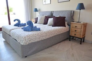 1 bedroom, iron/ironing board, bed sheets