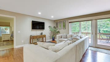 TV, fireplace, DVD player