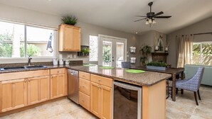 Exclusive Villa, 4 Bedrooms, Non Smoking, Private Pool | Private kitchen | Coffee/tea maker, full-sized fridge, microwave, stovetop - 4 Bedroom Sanctuary (Scottsdale)
