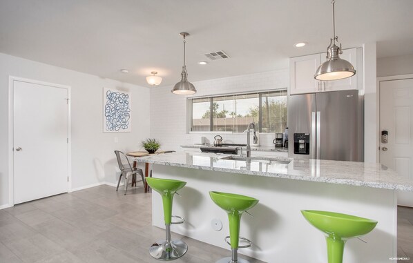 Design Villa, 4 Bedrooms, Private Pool | Private kitchen | Full-sized fridge, microwave, oven, stovetop