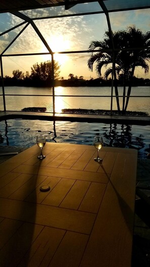 Outdoor pool, a heated pool