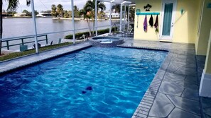 Outdoor pool, a heated pool