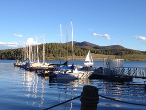 Enjoy serene lakeside views and tranquil atmosphere at this picturesque marina.