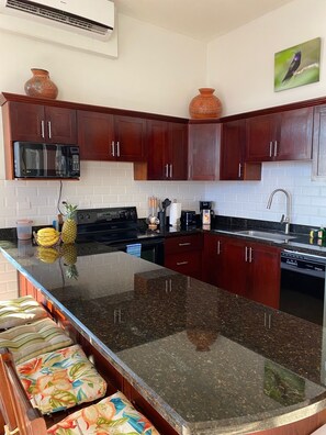 Fridge, microwave, oven, stovetop - Private Villa - 3BR/3BA w/ Pool & Stunning Ocean Views - Gated Community (Playa Hermosa)