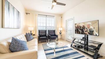 TV, video game console, Netflix, DVD player