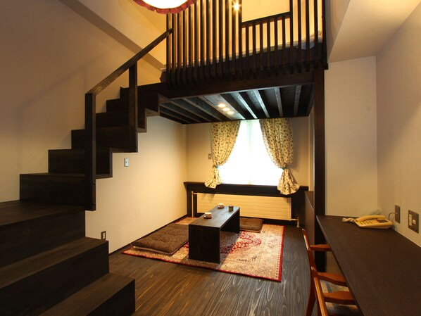 Room with Loft, Private Bathroom | Free WiFi, bed sheets