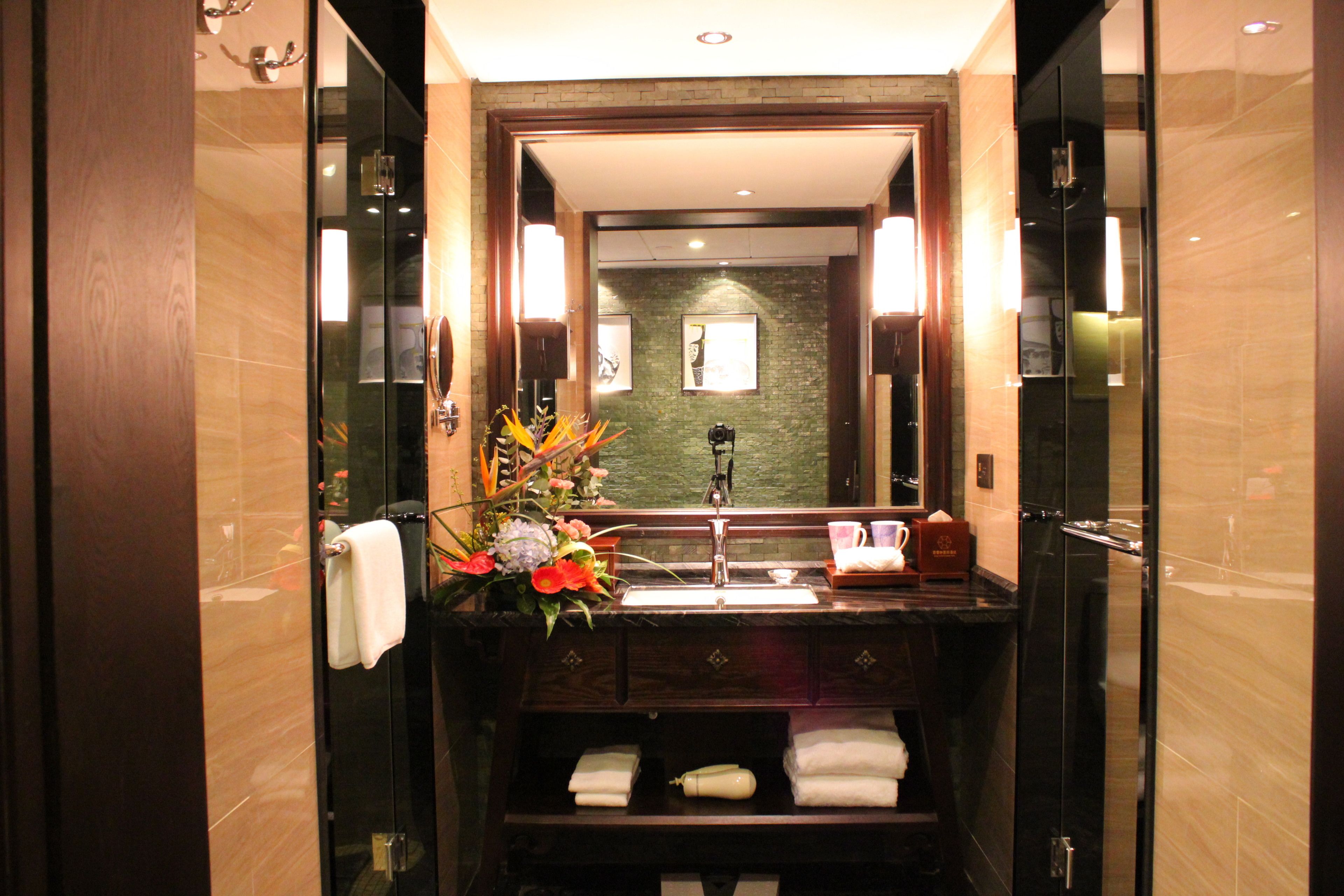 free toiletries, hair dryer, bathrobes, slippers