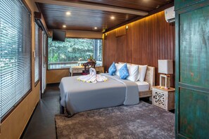 Habitación ejecutiva, vista al océano | Caja de seguridad en la habitación, wifi gratis y ropa de cama 