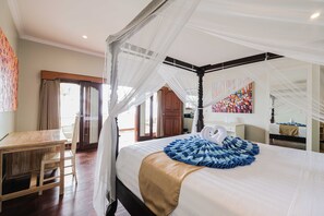 Vila, 1 kamar tidur, menghadap pantai | Minibar, meja kerja, Wi-Fi gratis, dan seprai linen