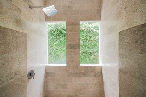Family Villa, 3 Bedrooms, Oceanfront | Bathroom | Shower, rainfall showerhead, free toiletries, towels - Poinciana Resort Bali (Tejakula)
