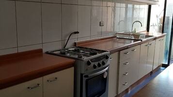 Full-sized fridge, microwave, coffee/tea maker