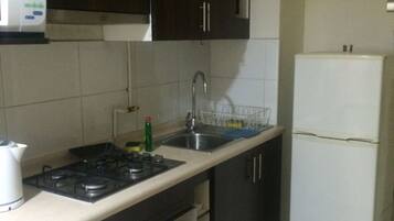 Peti sejuk/penyejuk beku saiz penuh, ketuhar gelombang mikro