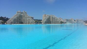 Indoor pool, outdoor pool