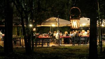 Lunch, dinner served; local cuisine, garden views