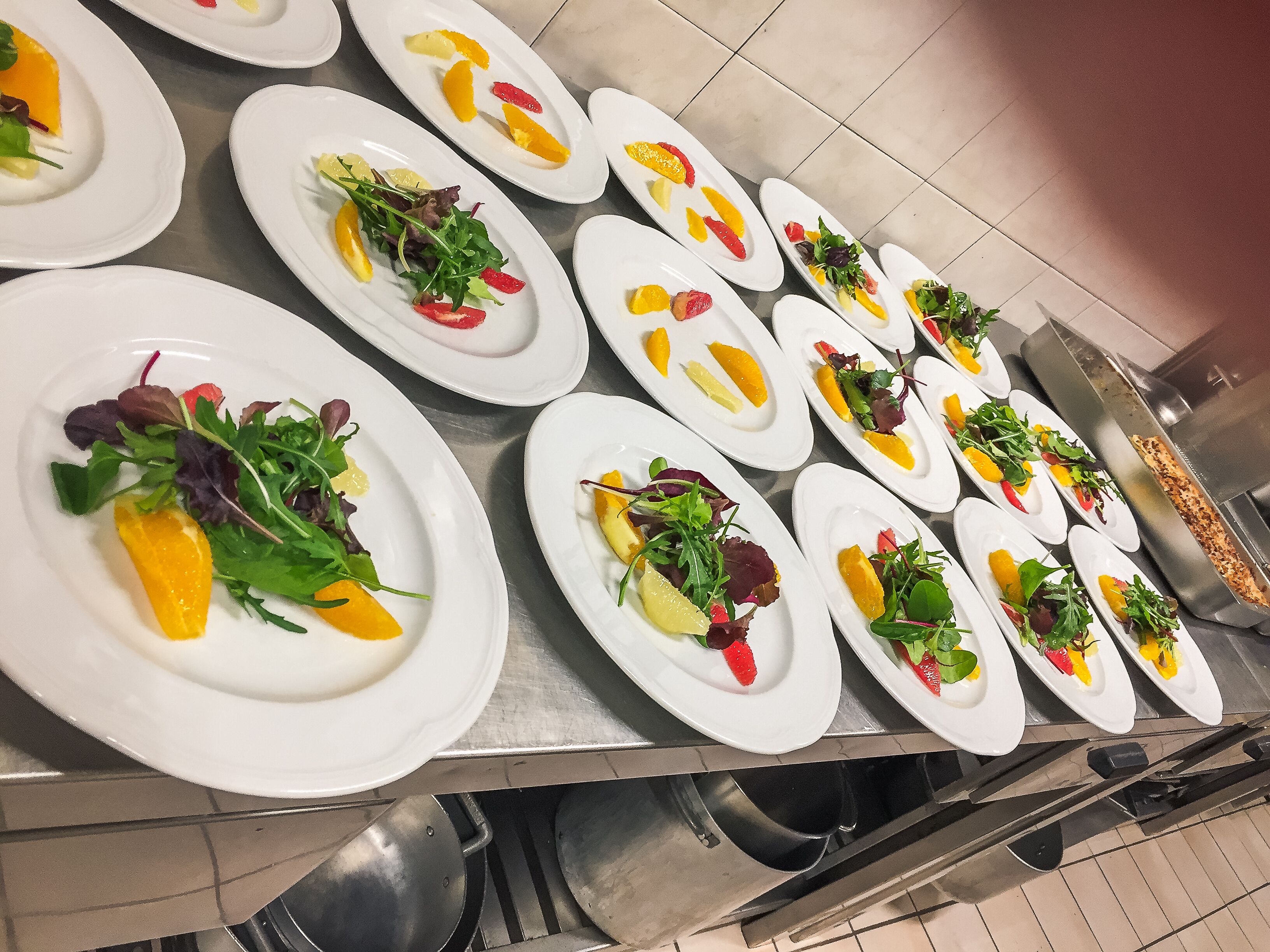 lunch and dinner served, local and international cuisine