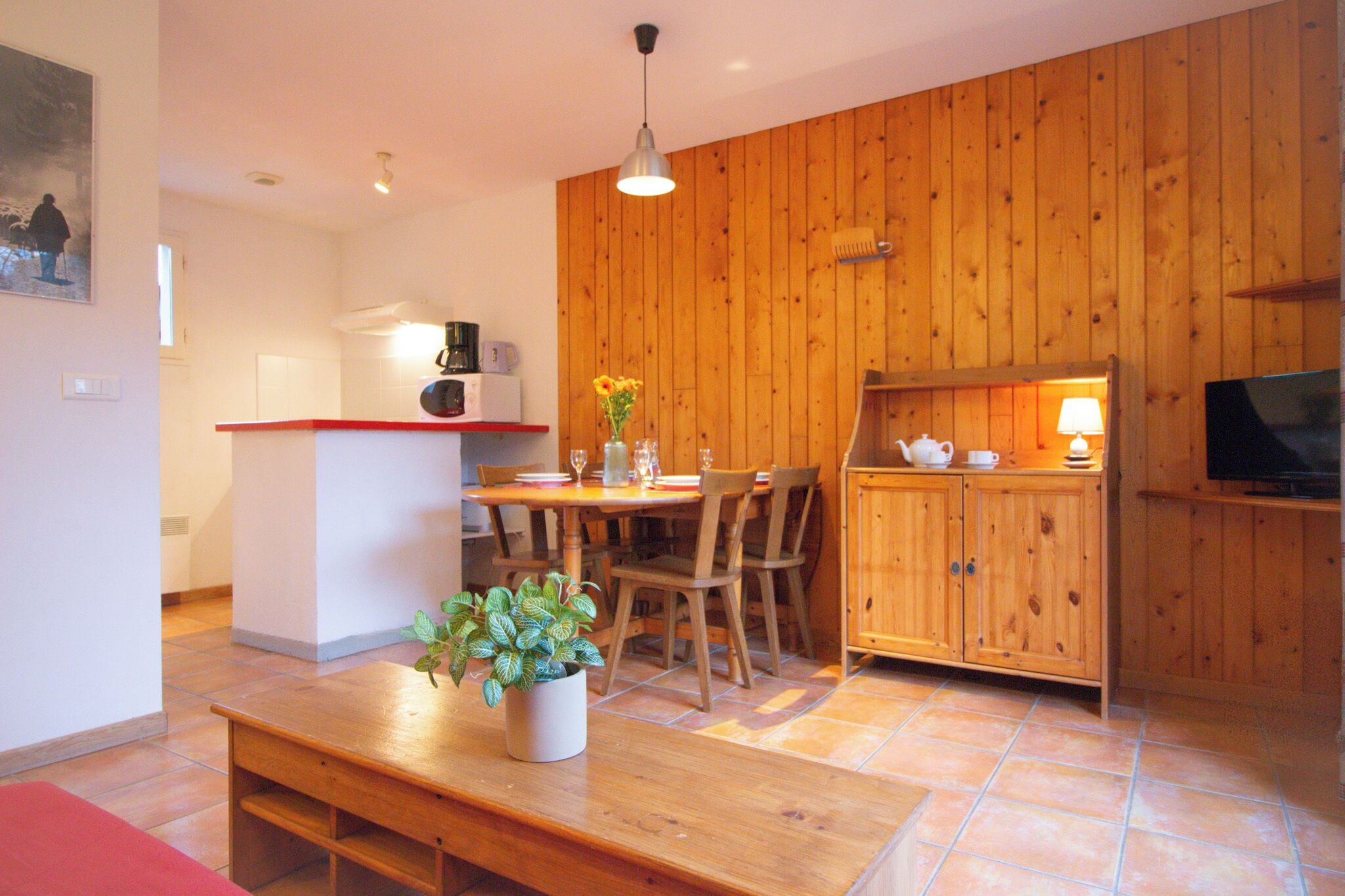 Una televisión de pantalla plana