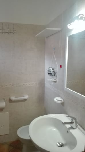 Shower, rainfall showerhead, hair dryer, bidet
