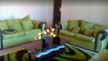 Standard Room | Living area | 34-inch plasma TV with satellite channels, TV