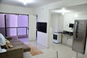 Apartment, 2 Bedrooms | Living area | TV - Locar Caldas Premier Residence (Caldas Novas)