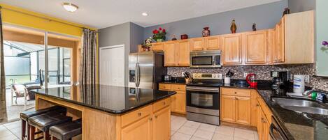 Family Villa, Multiple Bedrooms, Garden Area | Food and drink