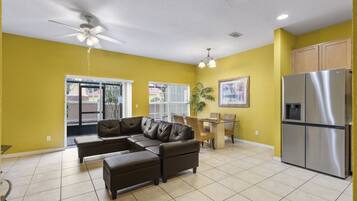 Flat-screen TV, video game console, DVD player