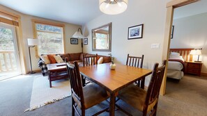 Condo, 2 Bedrooms | Dining - Sunstone 114 Updated Ski-In Ski-Out Condo At Sunstone Lodge with Great Complex Amenities by RedAwning (Mammoth Lakes)