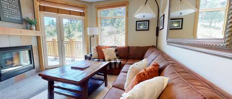 Condo, 2 Bedrooms | Living area | Flat-screen TV, fireplace, DVD player