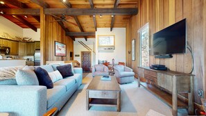 Condo, 4 Bedrooms | Living area | Flat-screen TV, fireplace, DVD player