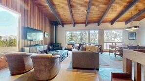 Condo, 4 Bedrooms | Living area | Flat-screen TV, fireplace, DVD player