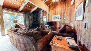 Condo, 2 Bedrooms | Living area | Fireplace, DVD player - Villa de los Pinos 30 Great Complex Amenities, Walk to Town by RedAwning (Mammoth Lakes)