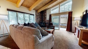 Condo, 4 Bedrooms | Living area | Smart TV, DVD player - Chateau de Montagne 29 Updated and Spacious with Private Washer Dryer, On The Shuttle Route by RedAwning (Mammoth Lakes)