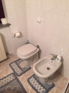 Shower, free toiletries, towels