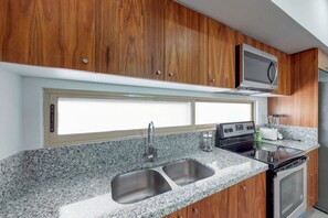 Apartment, 1 Bedroom | Private kitchen | Full-size fridge, microwave, oven, stovetop - Pachamana 206 @ Aldea Zama (Tulum)