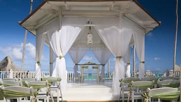 Outdoor wedding area