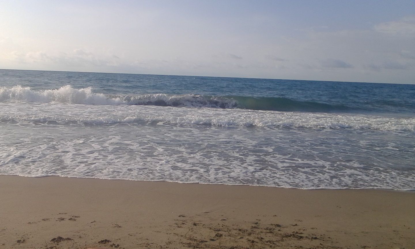 On the beach, white sand, beach umbrellas