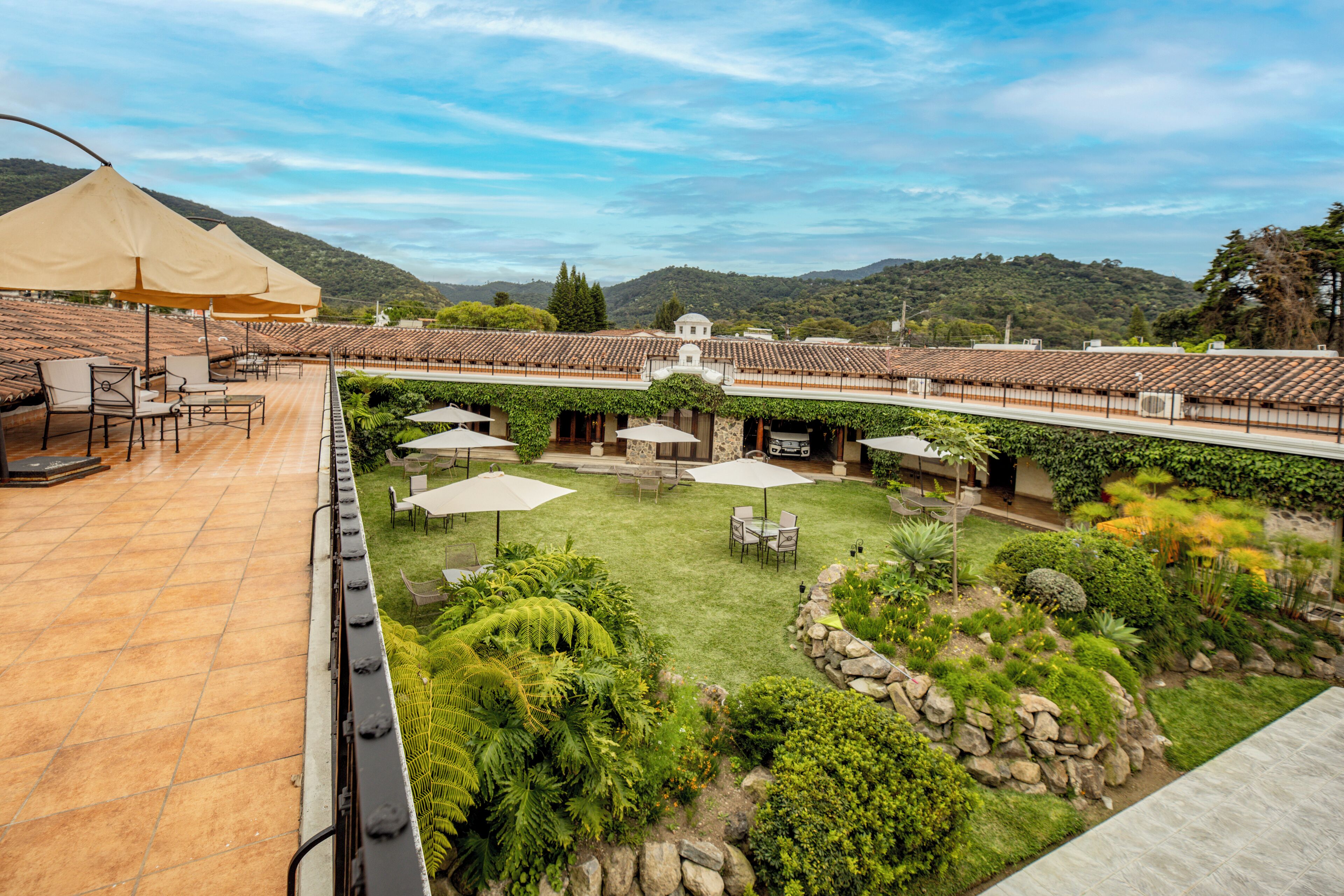 outdoor banquet area
