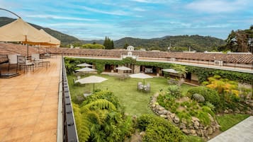 Outdoor banquet area