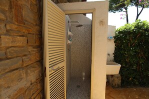 Shower, hair dryer, bidet, soap