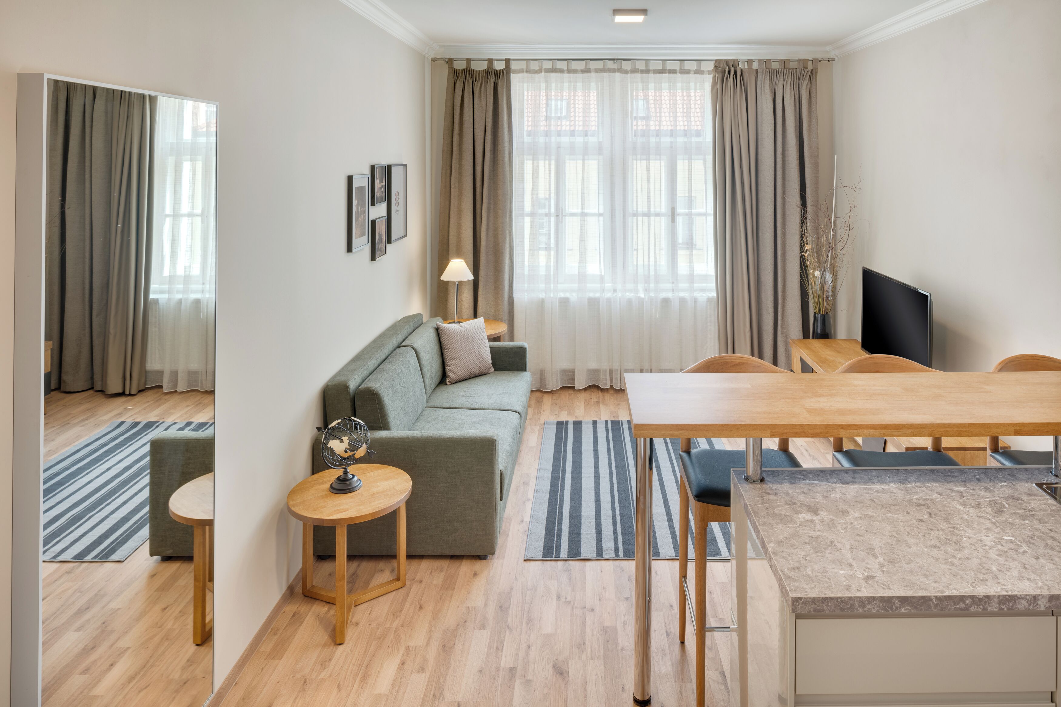 Deluxe Apartment, 1 Bedroom | Living area | TV