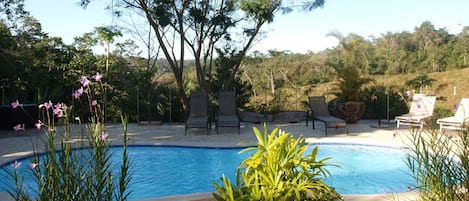 2 outdoor pools, pool umbrellas, pool loungers