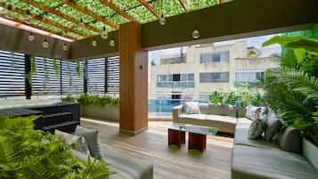 Luxe penthouse, uitzicht op de stad | Terras