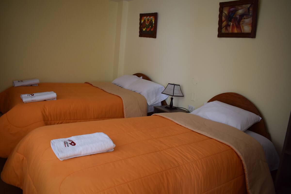 Habitación triple, varias camas, baño privado | Wifi gratis