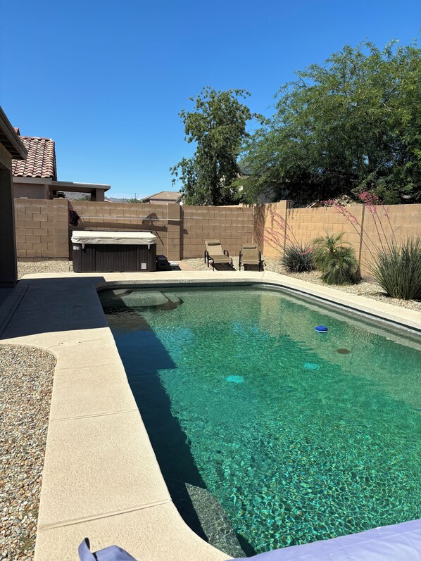 Outdoor pool, a heated pool - House with Private Pool & Spa (Buckeye)