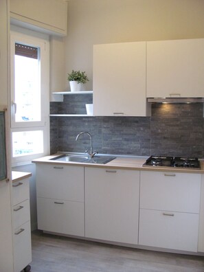 Réfrigérateur, micro-ondes, plaque de cuisson, lave-vaisselle