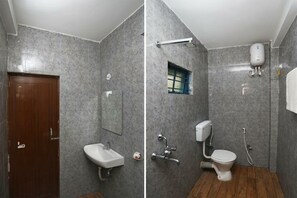 Shower, free toiletries, towels