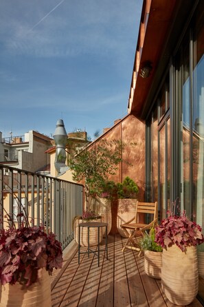 Designovy apartman, 2 loznice, terasa, Executive patro (Joy) | Terasz/udvar