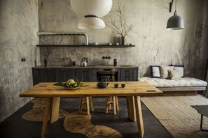 Luxury Apartment, 2 Bedrooms (Iwa) | Private kitchen | Fridge, stovetop, coffee/tea maker, electric kettle - The Emerald (Prague)