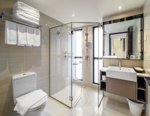 Regadera, amenidades de baño gratuitas, secadora de cabello, bidet 
